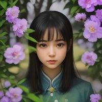 52搜同内容策略编辑晓川的照片，短发，穿着薄荷绿色的卫衣，正在对着电脑屏幕做笔记，桌上放着一杯咖啡和标注满满的打印稿